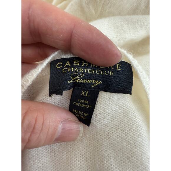 Charter Club Luxury 100% Cashmere Sweater Size XLarge - Picture 3 of 4